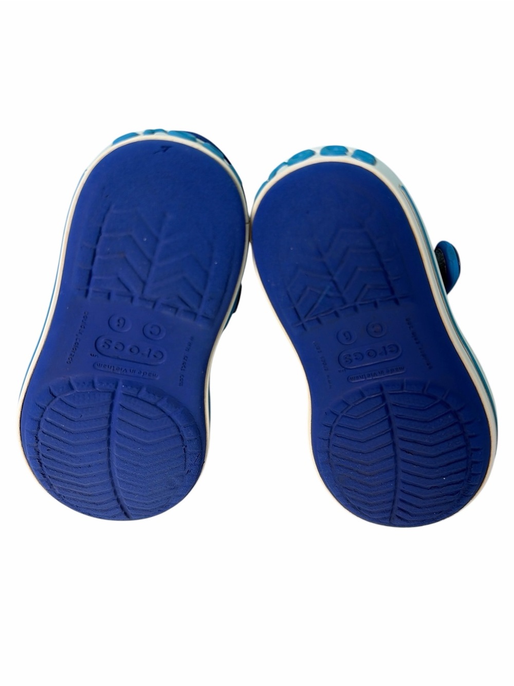 Crocs Crocband Sandals Kids Toddler Cerulean Blue Ocean Size C6 Waterproof - Picture 7 of 9